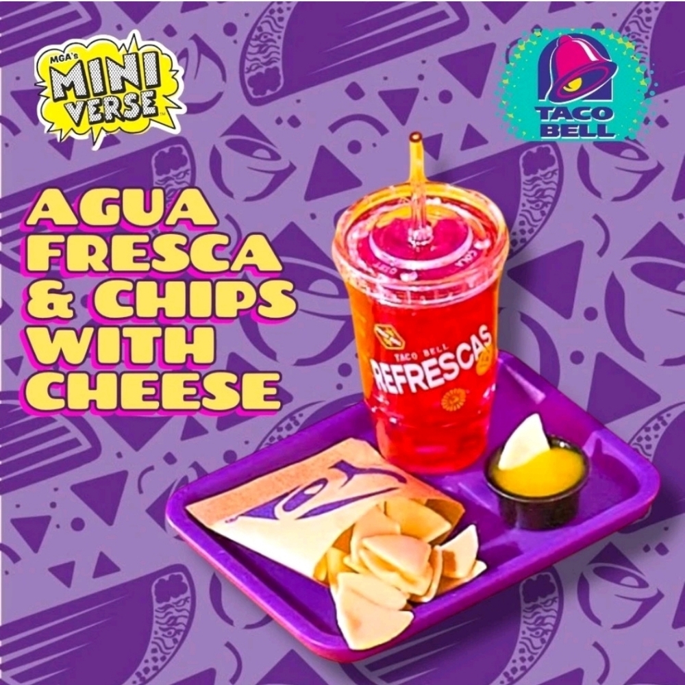 Miniverse Make It Mini Taco Bell Agua Refresca & Chips with Nacho Cheese Sauce